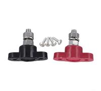 Kivivaka Single Stud Bus Bar 5/16in 250A Black Negative Terminal