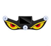Kivivaka Solar Powered LED Car Light with Type-C Charging, Multi-Mode Dynamic Eye Decoration for Vehicle, Waterproof ABS Suction Cup Install (Red+Yellow-White)(C)