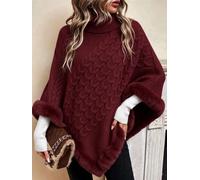 Kivivaka Solid Color Collar Sweater Women Medium Stretch Solid Color Collar | Soft knit fabric, faux collar detail, loose silhouette, solid color, medium elasticity