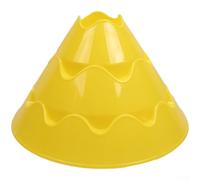 Kivivaka Sports Training Cones 4pcs Large Plastic Disc Markers with Holes for Agility Ladder Drills Speed Training Football Basketball Physical Education 25x15cm(Yellow)