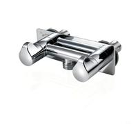 Kivivaka Stainless Steel RV Shower 4 Inch, Leakproof Outdoor Shower Box Valve, 0-80C Hot Cold Mixer for Camping Trailer(bright silver)