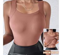 Kivivaka Summer Beach Tank for top Women Padded Solid Color Summer Beach | Soft padded cups, wide shoulder straps, seamless knit, solid color design, all-day comfort
