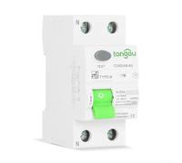 Kivivaka Type B 2P 63A 30mA RCCB Circuit Breaker 6kA DC RCD for EV Charging Pile Station Ground Fault Protection