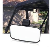 Kivivaka UTV ATV Rear View Mirror, Wide Angle Spherical Glass Mirror Assembly with 360° Adjustable Mounting for Most Side by Side Vehicles, Black