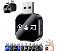 Kivont 3 in 1 Adapter, 2026 New Kivont 3 in 1 Car Adapter, Upgrade Wireless Carplay Adapter Mini USB Car Port - Plug and Play, for Cars (B-for ios,2PCS)