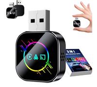 Kivont 3 in 1 Adapter, 2026 Upgrade 3 in 1 Wireless Carplay Mirror Link Adapter for iPhone/Android Phone to Car Screen, 2.4/5ghz WiFi and Bluetooth 5.0, Plug and Play (Colorful A for iPhone)