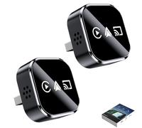 Kivont 3 in 1 Adapter, 2026 Upgrade Kivont 3-in-1 Wireless Carplay Adapter, Plug and Play, Stable Connection & No Latency (#1,2PCS)