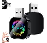 Kivont 3 in 1 Adapter, 2026 Upgrade Wireless Carplay Adapter, Kivont 3 in 1car Adapters with 2.4/5GHz WiFi and Bluetooth 5.0, Plug and Plays, for Car Play&Android Auto (B,for Apple)