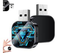 Kivont 3 in 1 Adapter, 2026 Upgrade Wireless Carplay Adapter, Kivont 3 in 1car Adapters with 2.4/5GHz WiFi and Bluetooth 5.0, Plug and Plays, for Car Play&Android Auto (C,for Apple)