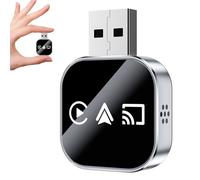 Kivont 3 in 1 Adapter, 2026 Upgrade Wireless Carplay Adapter, Mini Carplay Dongle for iPhone Android Auto, Plug and Play with WiFi Bluetooth 5.0, Low Latency Connection for Cars (#A for iphone)