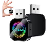 Kivont 3 in 1 Adapter, 2026 Upgrade Wireless Carplay Adapter, Mini Carplay Dongle for iPhone Android Auto, Plug and Play with WiFi Bluetooth 5.0, Low Latency Connection for Cars (#C for iphone)