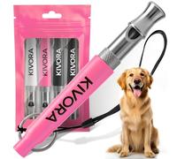 KIVORA 4 Pack Dog Whistle, Dog Whistle to Stop Barking, Adjustable Ultrasonic Silent Dog Training Whistle for Recall & Bark Control, 304 Stainless Steel Professional Whistle for All Dogs (Pink)