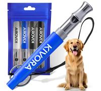 KIVORA 4 Pack Dog Whistle, Dog Whistle to Stop Barking, Adjustable Ultrasonic Silent Dog Training Whistle for Recall & Bark Control, 304 Stainless Steel Professional Whistle for All Dogs (Blue)