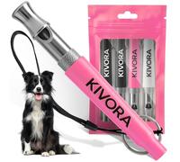 KIVORA 4 Pack Dog Whistle to Stop Barking Neighbors Dog,304 Stainless Steel Adjustable Ultrasonic Silent Dog Training Whistle for Recall & Bark Control,Professional Whistle Suitable for All Dogs(pink)