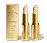 Kivora Signature Lipstick,Kivora Lipstick,PH Adjusting True Tone Colour Changing Formula,Clear to Pink with Gold Foil,Self Adjusting Lipsticks,24-Hour LongLasting Moisturising Lip Balm for Women (2PC)