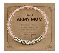 Kivosliv Army Mom Gifts for Women Bracelet Military Birthday Mothers Day Proud Army Mom Jewelry