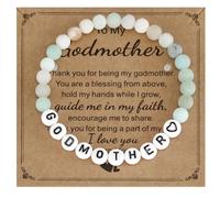 Kivosliv Godmother Jewelry Gifts for Women Mothers Day Fairy Godmom Birthday Proposal Godmother Bracelet