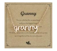 Kivosliviz Granny Necklace Gifts for Women from Grandkids Granddaughter Happy Birthday Granny Gifts