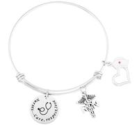 Kivosliviz Nurse Appreciation Bracelet for Women Nurses Charms Bangle Christmas Female Nursing Bracelets