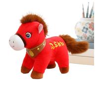 kivrimlarv 2026 Horse Mascot Plush - Cute Soft Chinese Cartoon Home Decors,Horse Stuffed Animal,for Cars Bags Shop Window Home School Offices Cafes Bookstores Sofas Bookshelves Display Cases Beds