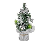 kivrimlarv Artificial Tree, Small Pine Tree, Miniature Holiday Tree, 8.27 Inches Small Artificial Tabletop Christmas Tree With Bow Balls And Berries For Home Display