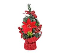 kivrimlarv Artificial Tree, Small Pine Tree, Miniature Holiday Tree, 8.27 Inches Small Artificial Tabletop Christmas Tree With Bow Balls And Berries For Home Display