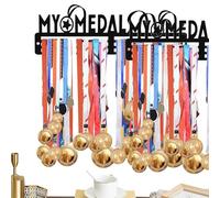 kivrimlarv Award Display - Iron Wall Mount Trophy Ribbons Rack - Wall Mount Letter Design Award Display Rack,for Men Women Athletes Girl Runner Sport Race Gymnastics Soccer Swim
