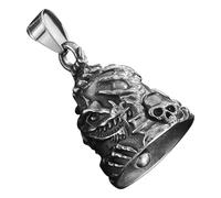kivrimlarv Bell for Motorcycle - Skull Metal | Novelty Dragon Pendant for Riders, Hanging Charm Accessory for Bikes, Cars, Keys, and Backpacks 2.13x1.26 Inches