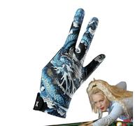 kivrimlarv Billiard Pool Gloves - Elastic 3 Finger Cue Sport Mittens | Adjustable Fit Pool Accessories for Women, Youth, Teens, Men, Cyclists, Golfers, Athletes and Casual Players 9.06 inches