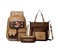 kivrimlarv Capybara Backpack, Cute Animal Bookbag, Reflective Safety Strip, Spacious Multicompartment Design Large Size with Pencil Case, for Students, Travel, Birthday, Picnic Use, 1 Set