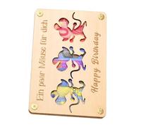 kivrimlarv Cartoon Animal Wooden Cash Holder, Money Organizer with Pocket for Checks and Bills, Cute Wooden Wallet for Desk Decoration, Functional Money Storage Purse for, Home, or Travel