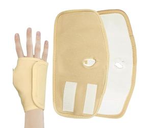 kivrimlarv Castor Oil Pack Wrap, Reusable Hand Wraps Natural Healing, Soft Compression Wrist Support with Adjustable Strap, Perfect Right and Left Hands, Promote Relaxation and PainRelief