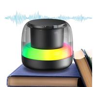 kivrimlarv Desktop Speakers - Mini Music Player Speaker Wireless 5.0 with RGB Light - Audio Music Player with 7 Preset Gradient Breathing Light for Outdoor Travel Hiking Camping Beach Pool Party