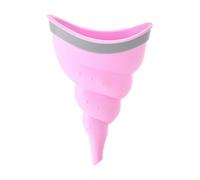 kivrimlarv Female Urinal Device, Portable Urine Funnel, Reusable Stand-Up Pee Cup, Lightweight Compact Design, Soft Silicone Material, Pink, Outdoor Camping Travel Use, 4.3 * 2.3 * 6.6in