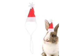 kivrimlarv Guinea Christmas Hat | Small Animal Costume Hat for Christmas | Red Small Pet with Adjustable Elastic Band for Hamster, Guinea, Chinchilla