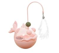 kivrimlarv Interactive Kitten Toy, Sensory Cat Toy, Exercise Joy with Feather, Treat Dispenser Cat for Mental Stimulation and Hunting Training Boredom Reliefs, 7.48x4.92x4.92 Inches