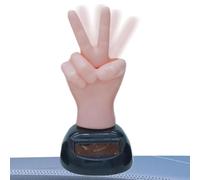 kivrimlarv Middle Finger for Car Dash - 2 Finger Waving Solar Powered Car Dash Decor | Prank Ornaments for Car Interior, Windowsill Figure for Table Decoration