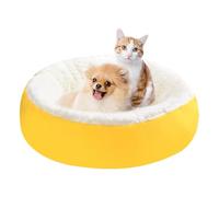 kivrimlarv Plush Dog Kennel | Washable Anti-Slip Round Warming Dog Cat Kennel,Washable Comfortable Beautiful Plush Fuzzy Calming Bed for Dogs Cats