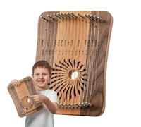 kivrimlarv Portable Harp Instrument,Wooden Lyra Harp with 31 Strings - Multipurpose Chromatic Scale Harp, Portable Lyra Harp for Music Performances