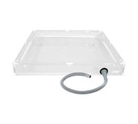 kivrimlarv Portable Shower Pan - Foldable Compact Foot Basin for RV | Waterproof Polymer, Non Skid Interior Floor, Drainage Tray for Mobile Tents, Camping, Trucker, Motorhome, Hiking, Beach