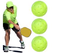kivrimlarv Silent Indoor Pickleball Balls - 3 Pack Quiet Practice Balls for Drills | 74mm Soft Hollow Construction, Noise Reducing Training Gear, Low- Bounce for Gyms, Patios, and Lawns