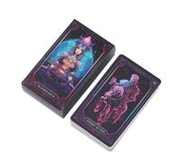 kivrimlarv Tarot Oracle Cards - 78 Pieces Inspired Neon Oracle Cards for Beginners, English Version Fortune Telling Game for Holiday, Family Party, Fun, and Spiritual Guidance