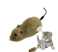 kivrimlarv Wind Up Cat Mouse - Plush Indoor Hunting for Cats, Clockwork Running Mouse, Interactive Pet for Kitten Play, Exercise, Entertainment, and Chasing Fun at Home