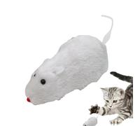 kivrimlarv Wind Up Mouse Cat Toys - Plush Mechanical Mouse, Fun Interactive Kitten Toy, Decorative Chasing Toy for Cats, Indoor Play, Pet Shop, Home, Cattery, Engaging Cat Entertainment Accessory