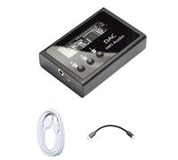 Kivvlbzeq HIFI Mobile Phone Decoder Computer Sound Card MAX97220USB Asynchronous Es9018 Black