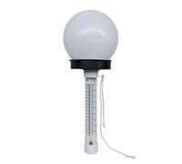 Kivvlbzeq Pool Thermometer Floating Pool Thermometer with Solar Powered LED Light for Pool Pond Spa Hot Tub Water Therapeutic Bath