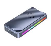 Kivvlbzeq RGB M.2 Mobile Hard Disk Box NVME Protocol SSD External Box 40Gbps Solid State Hard Disk Box 2464 Chip Hard Disk Box