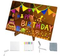 Kivvy Magic Board, Illuminated Doodle Desktop, Led Drawing Board, Memo Glow Word Pad with Stand for Kids School Cafe Home Office (30 * 20cm/11.8 * 7.8in)