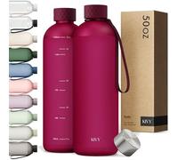KIVY 1.5L Large Water Bottle, Lightweight and Unbreakable - Fits Backpack and Cup Holder for Travel, Sports, School, Extra Large Water Bottle Without Straw, 1.5L Water Bottles, Bottle