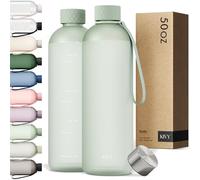 KIVY 64 oz Large Water Bottle [Lightweight Unbreakable] Suitable for Backpack and Cup Holder for Travel Sports School - Green Water Bottle Straw Free - 64 oz Water Bottles